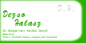 dezso halasz business card